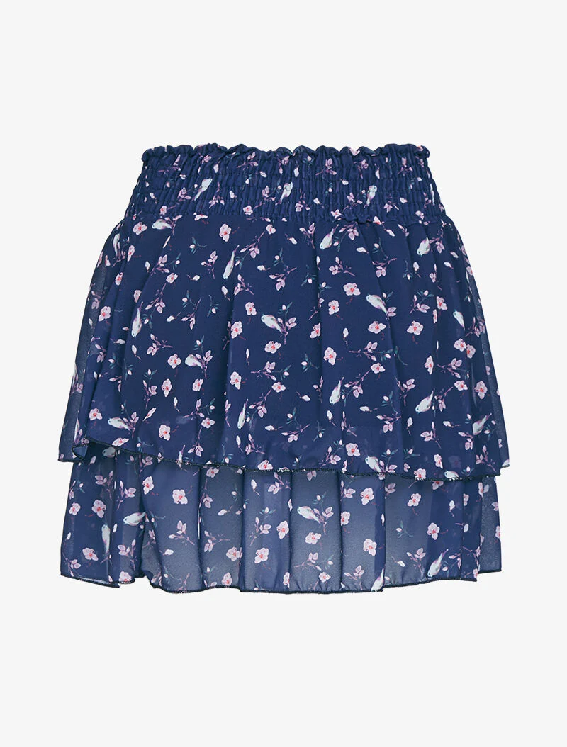 Geplooide minirok met prints - marine - Image 3