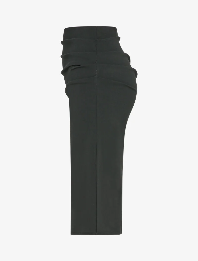 Gespleten rok met ruches - Zwart - Image 3