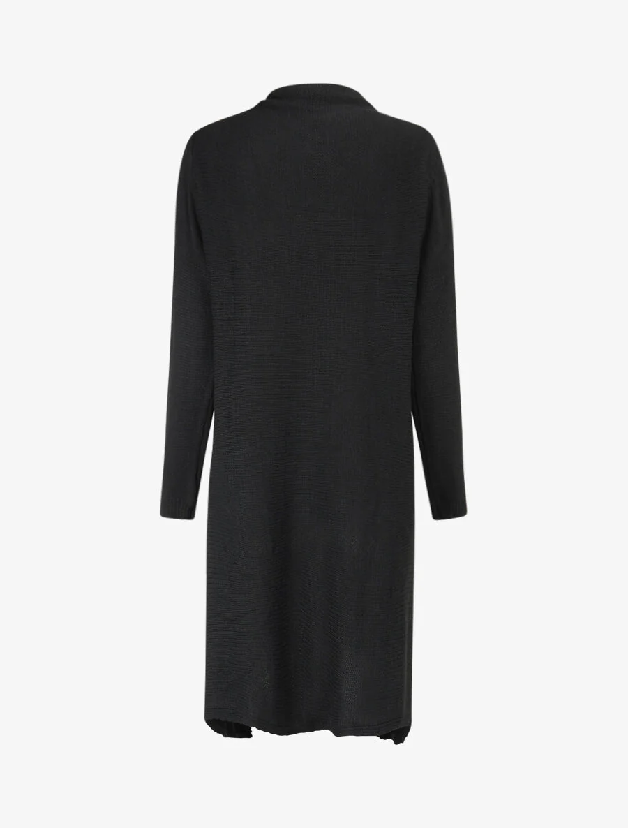 Gerafeld asymmetrisch gilet - zwart - Image 2