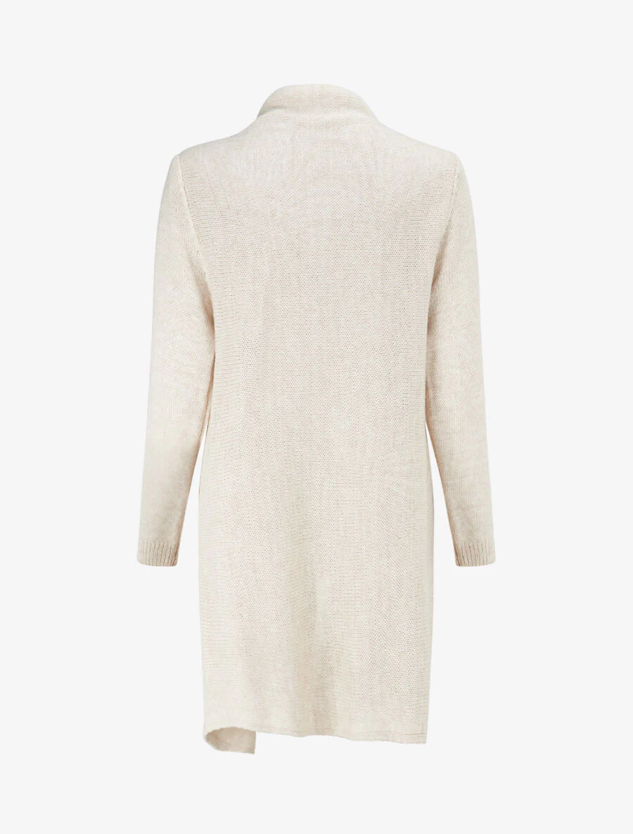 Gerafeld asymmetrisch gilet - beige - Image 2
