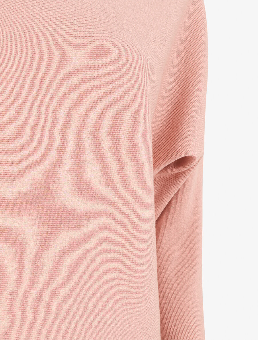 Geribde trui met opengewerkte rug - Roze - Image 3