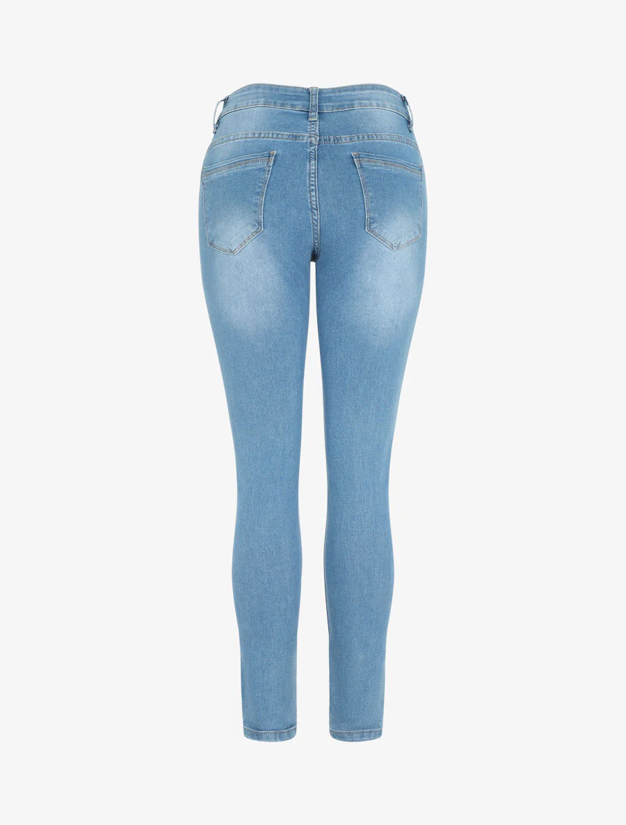 Gescheurde skinny jeans - Blauw - Image 2