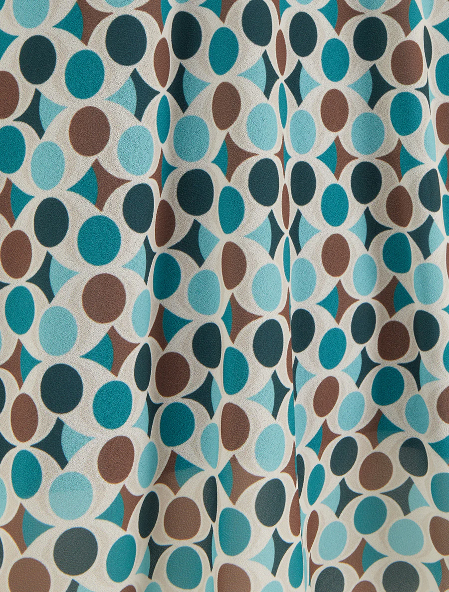 Gestippelde print caraco. - Turkoois - Image 3