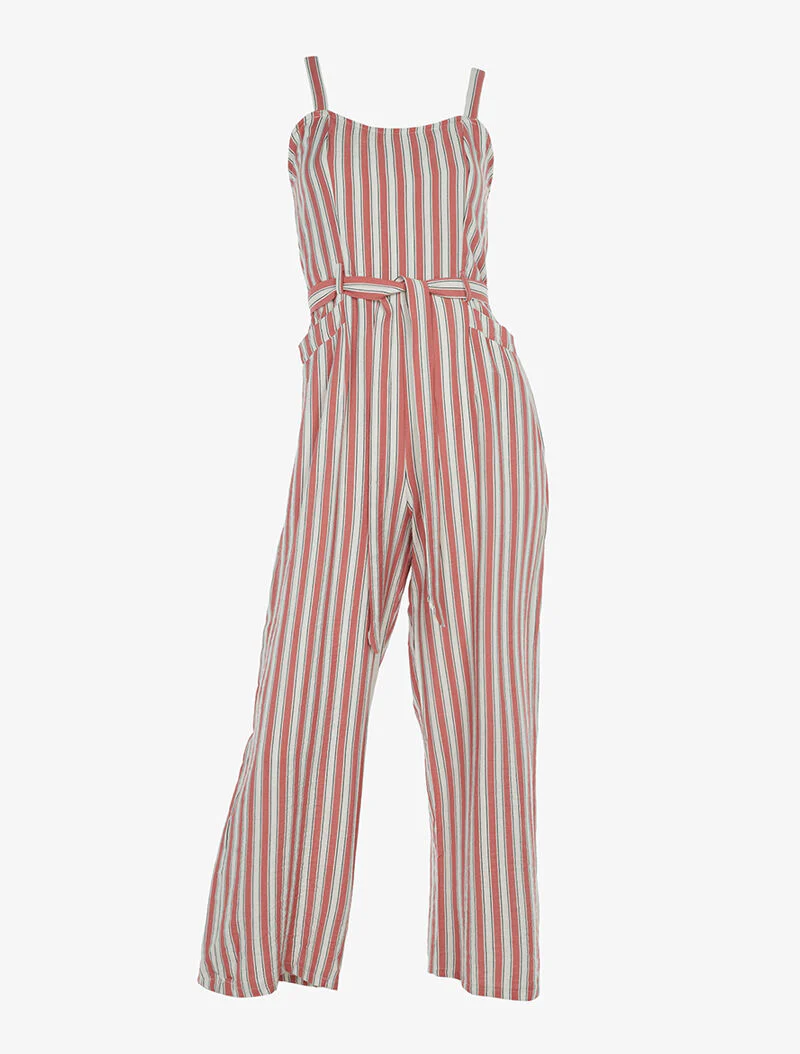 Gestreepte flare combinatie - roze