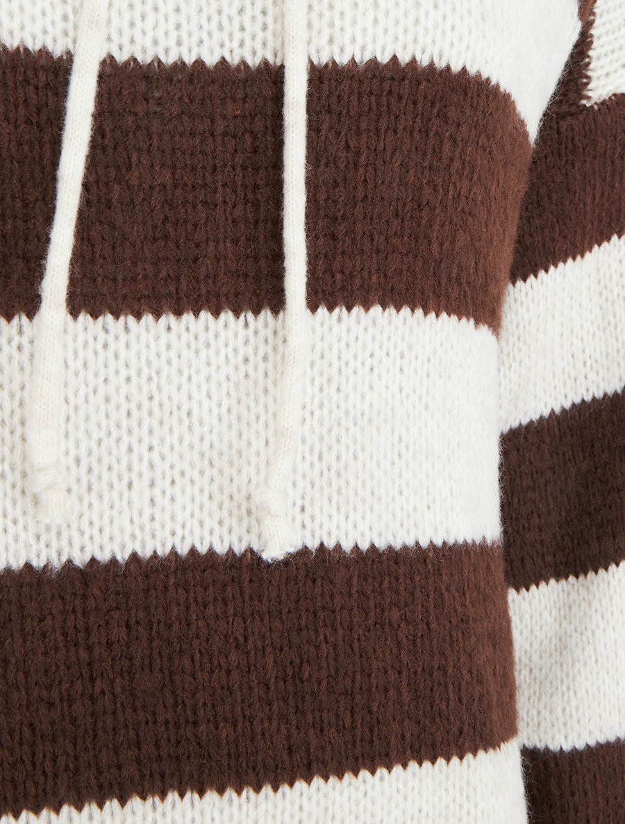 Gestreepte hoodie - Beige - Image 3