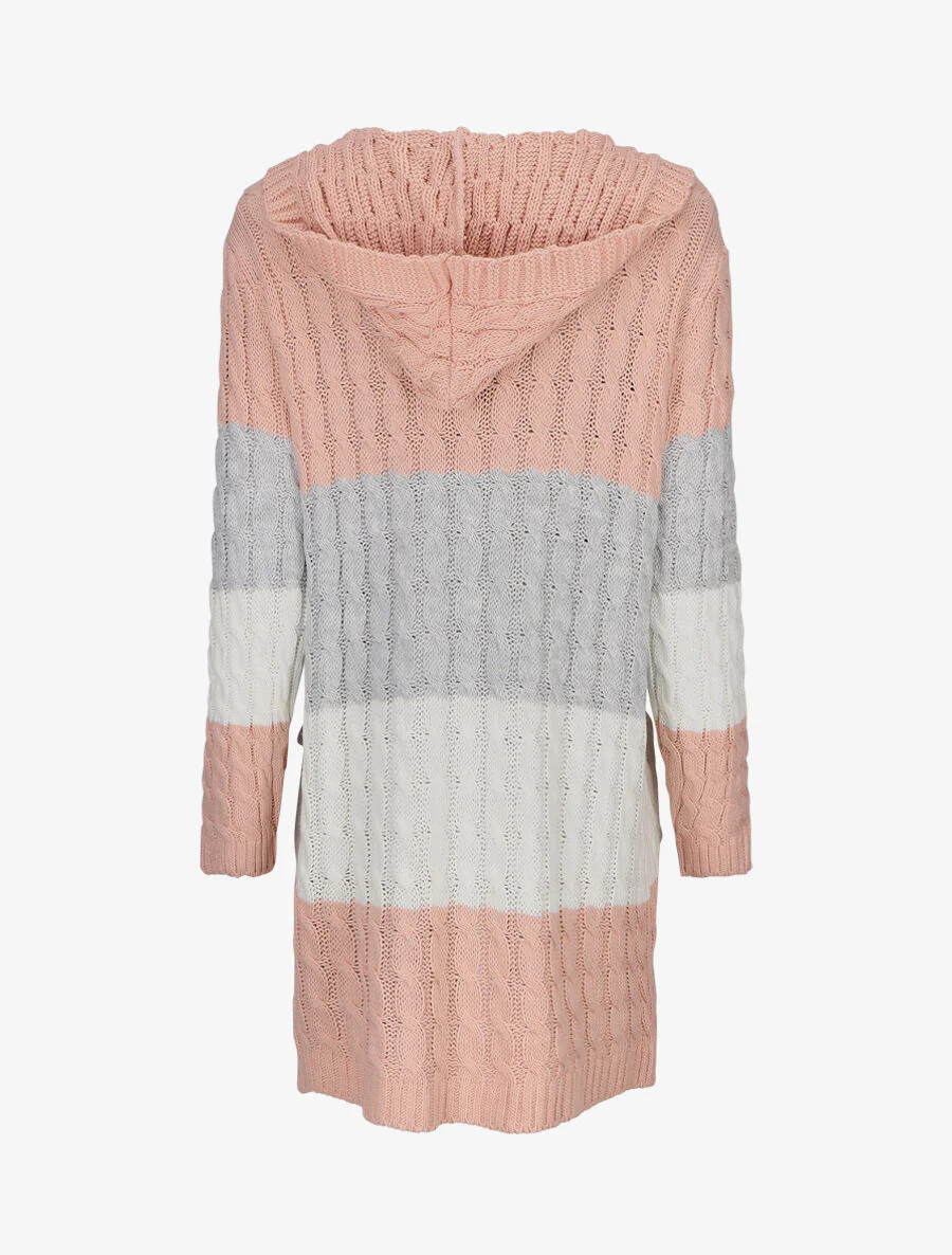 Gestreepte hoodie - Roze - Image 2