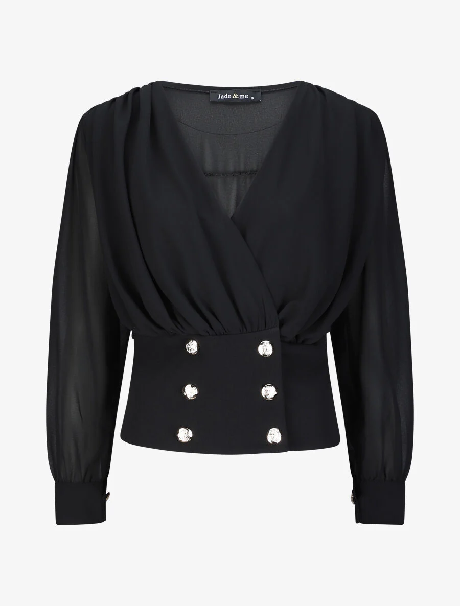 Gestyled knoopvrije coltrui - Zwart