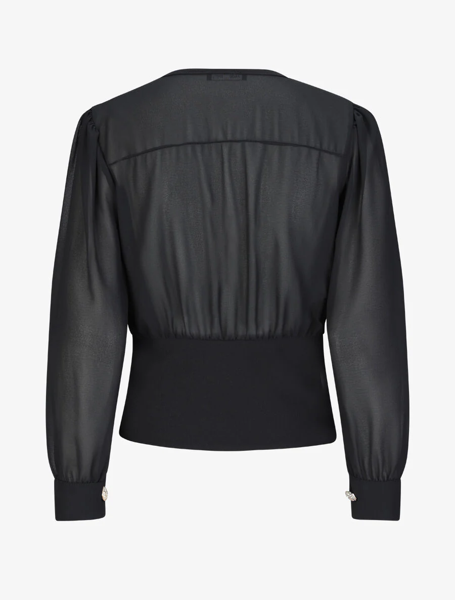 Gestyled knoopvrije coltrui - Zwart - Image 2