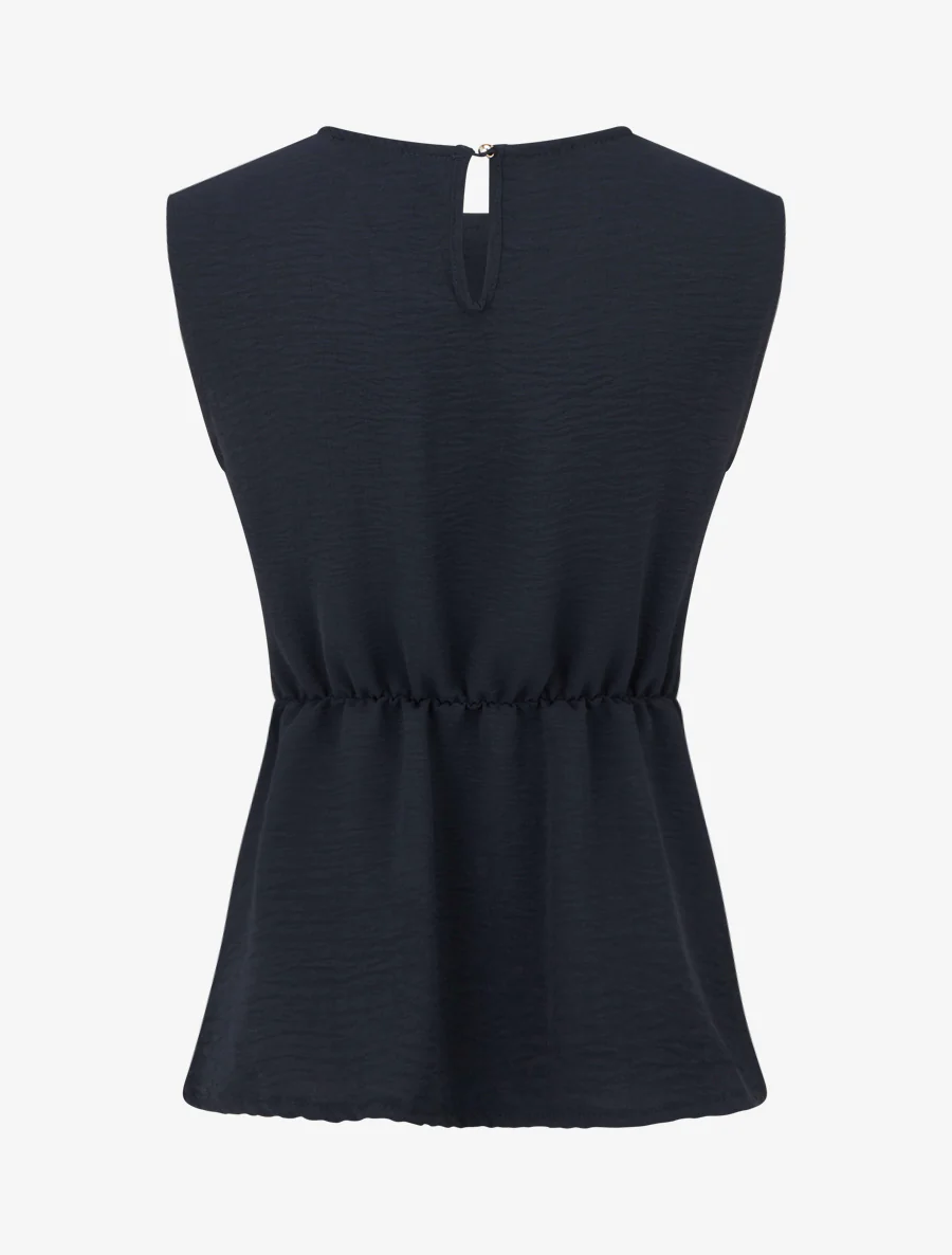 Getailleerd top met decoratieve gesp - Nachtblauw - Image 2