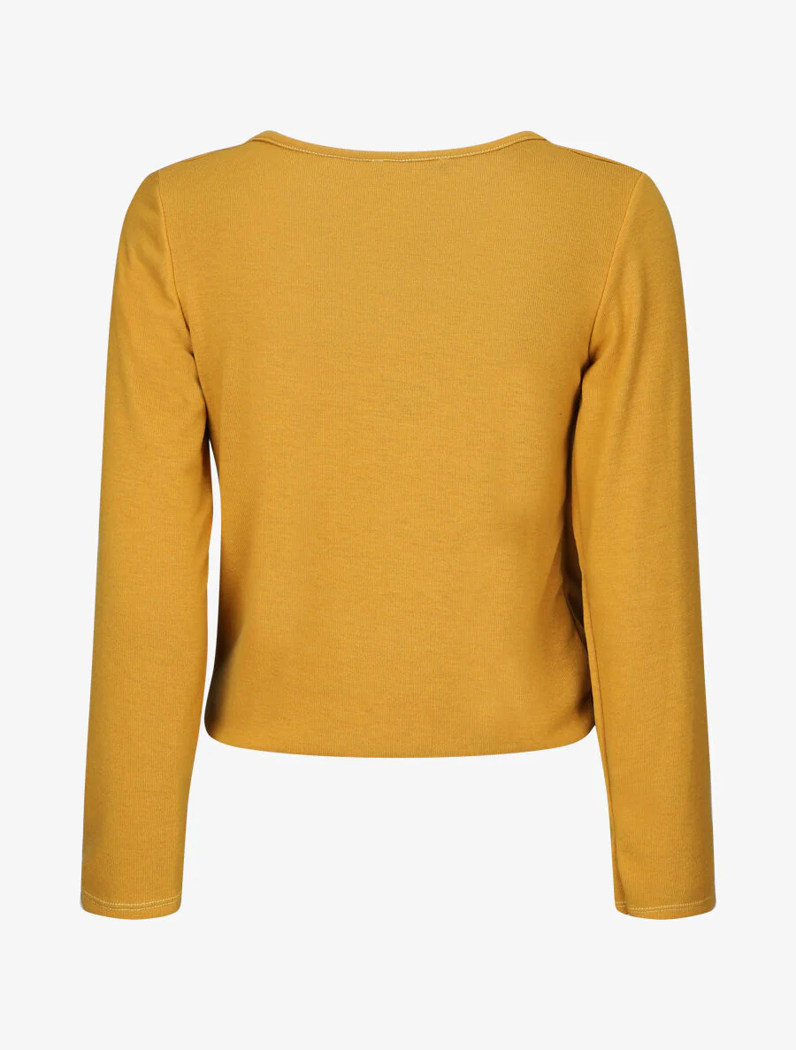 Gevoerde hoodie - Mosterdkleurig - Image 2