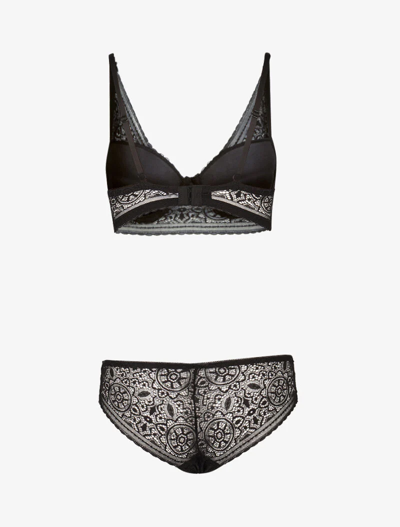 Gevormde bustier set - zwart - Image 2