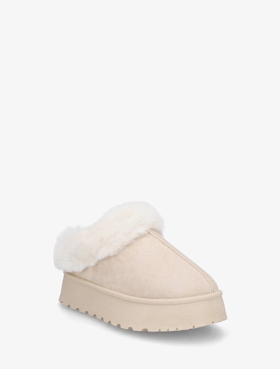 Gewatteerde muiltjes met dikke zool - Beige - Image 2