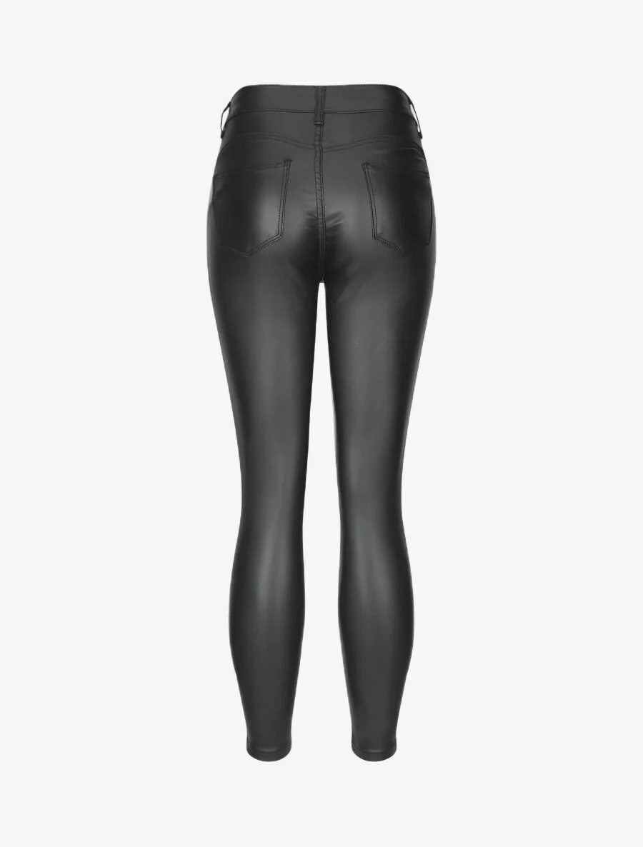 Gewaxte push-up skinny jeans - Zwart - Image 2