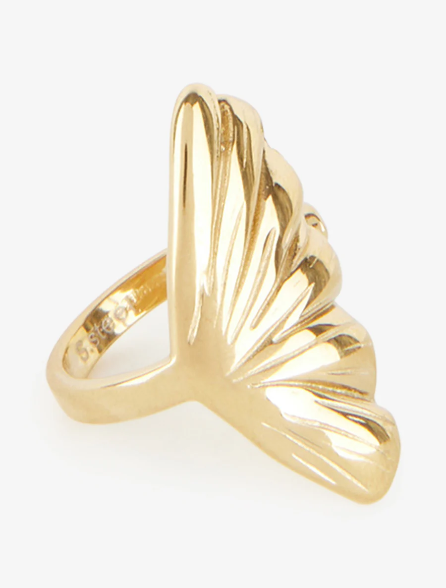 Ginkgo blad ring - Goud - Image 2