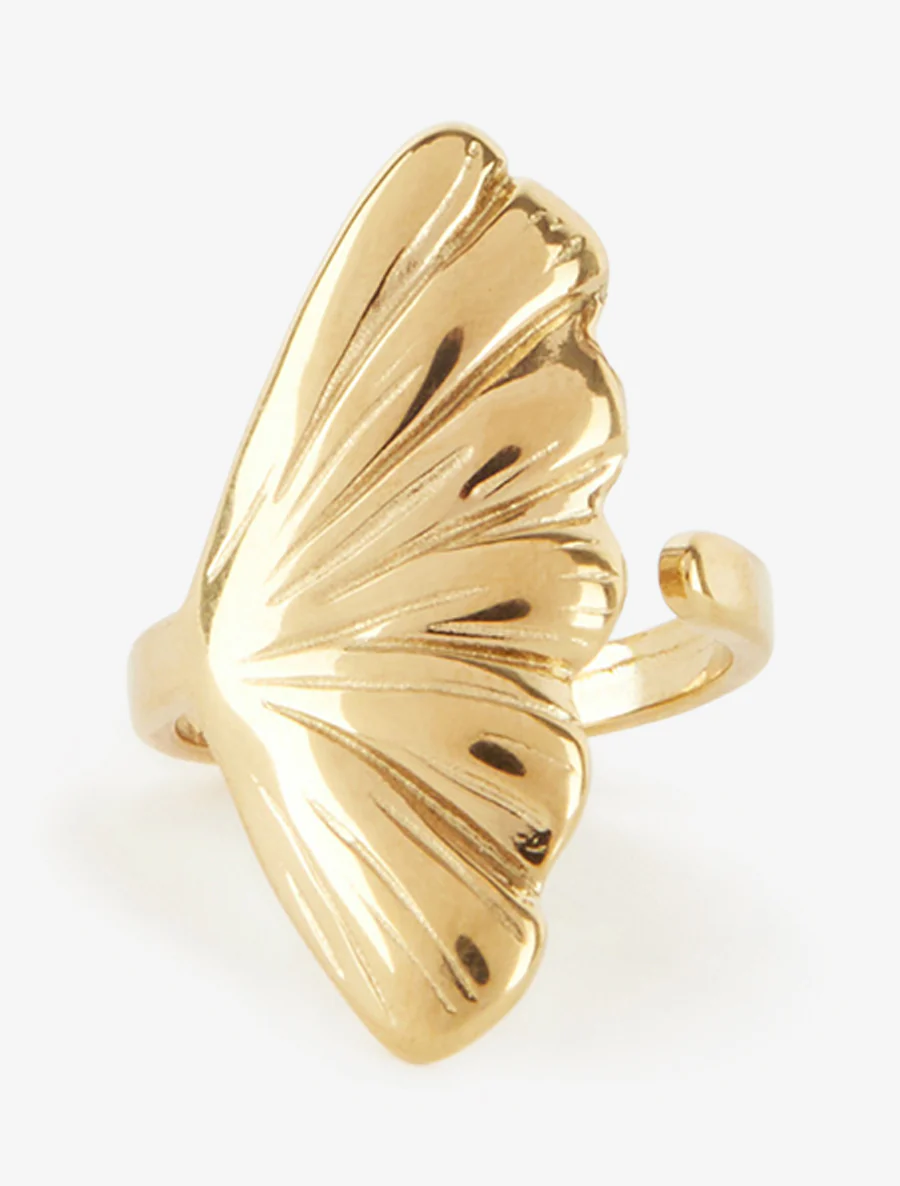 Ginkgo blad ring - Goud - Image 3