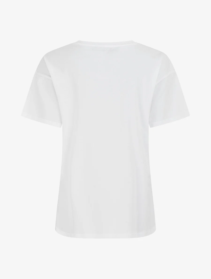 Giraffenprint T-shirt met strass - Wit - Image 2