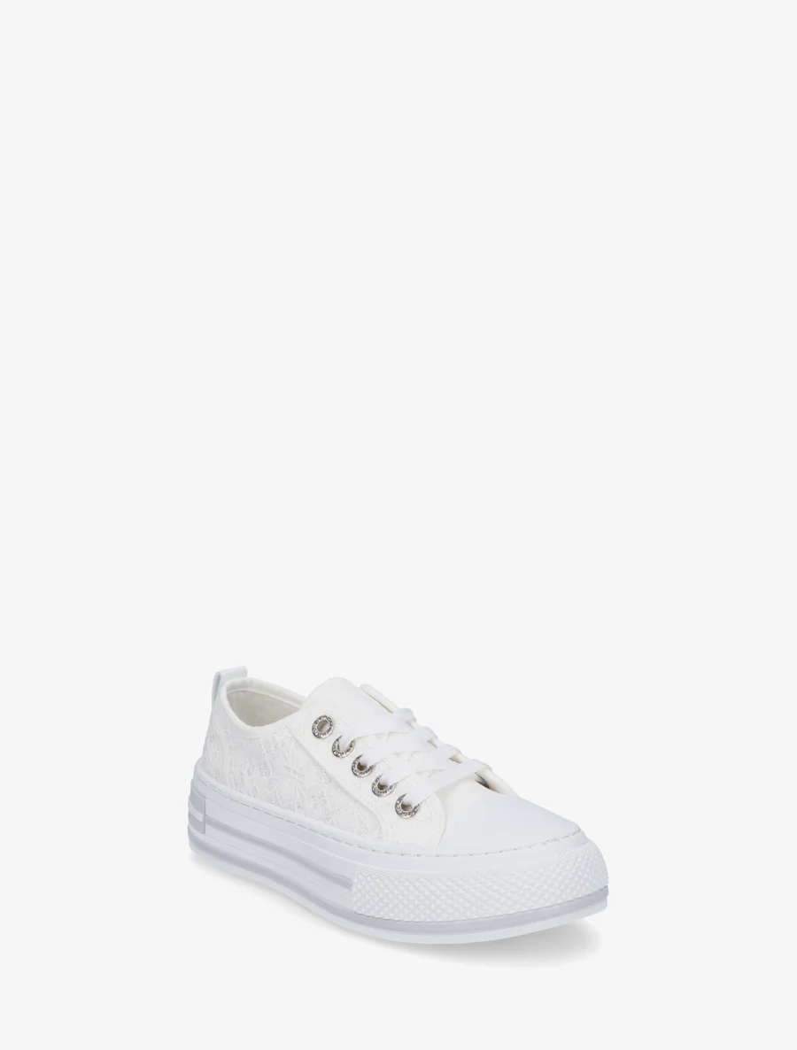 Glitter kant sneakers - Wit - Image 2