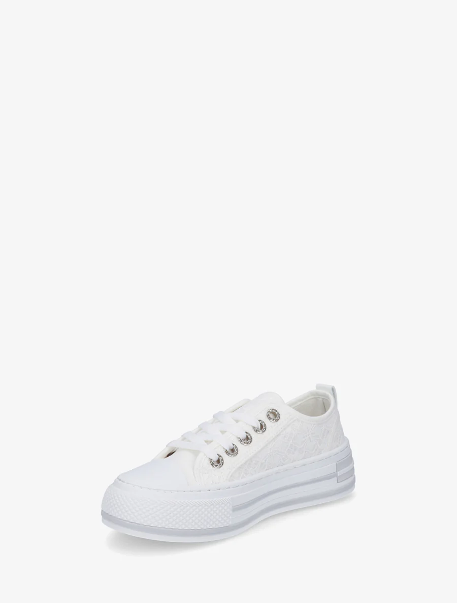 Glitter kant sneakers - Wit - Image 3