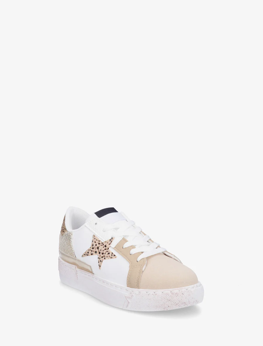 Glitter sneakers en gespikkelde ster - Wit - Image 2