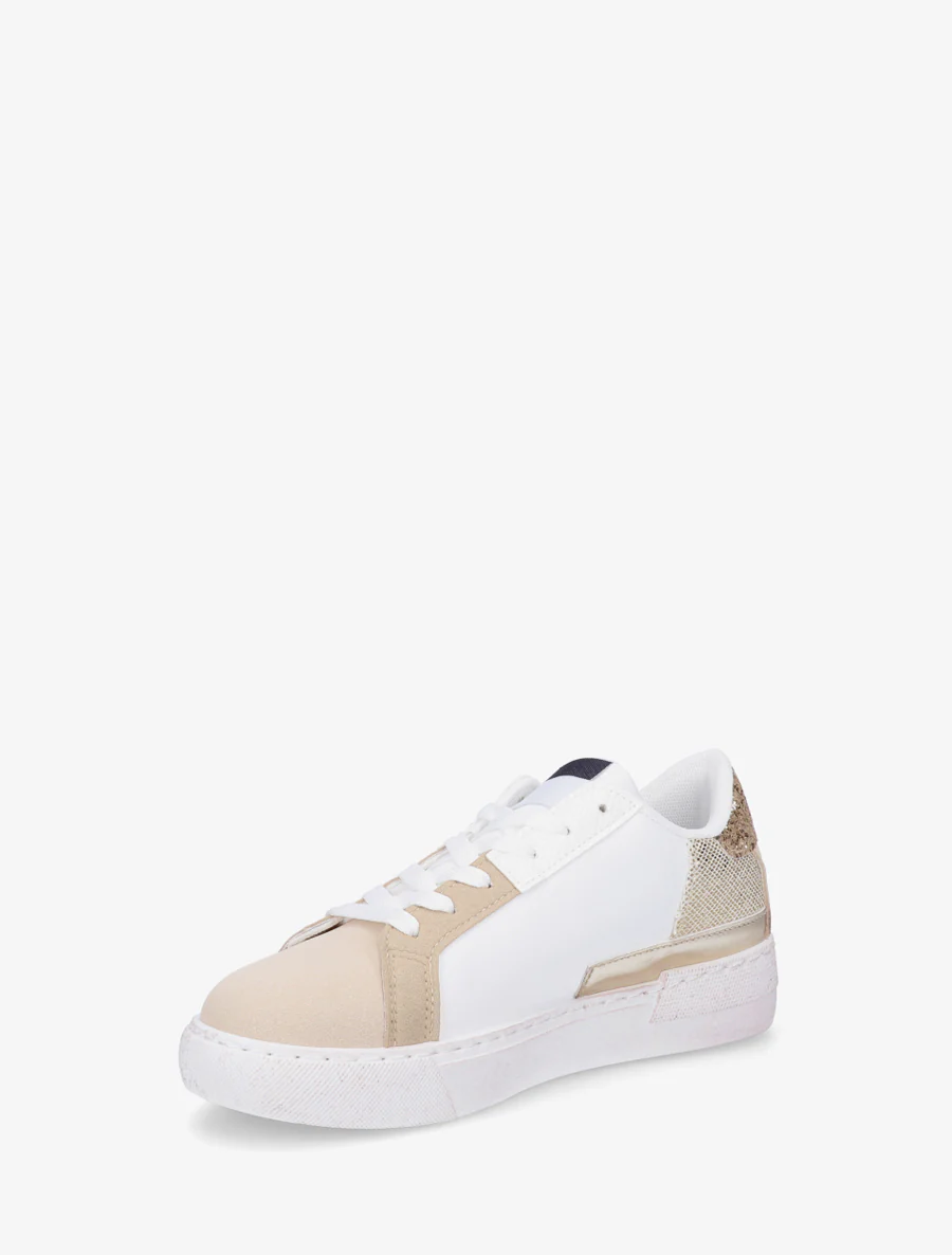 Glitter sneakers en gespikkelde ster - Wit - Image 3