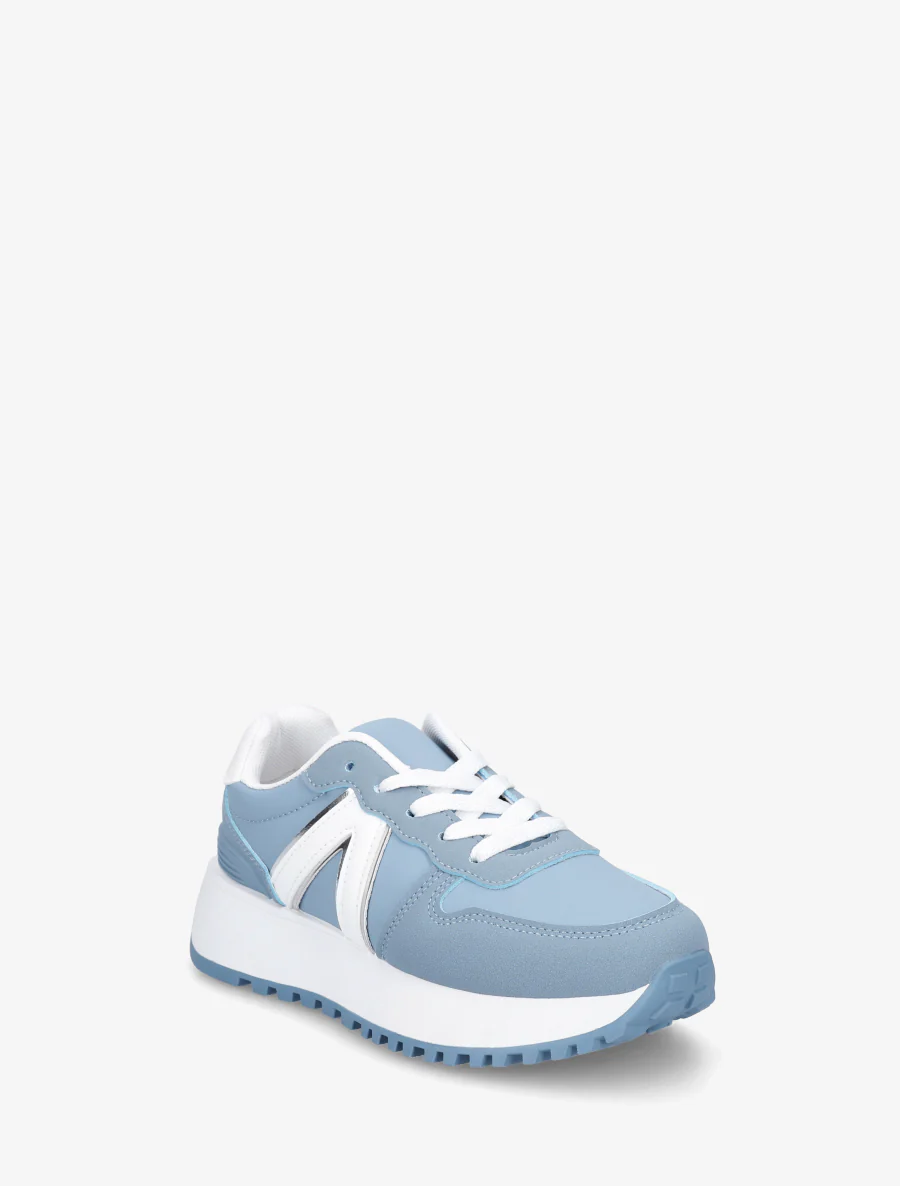 Grafische inzetstukken sneakers - Lichtblauw - Image 2