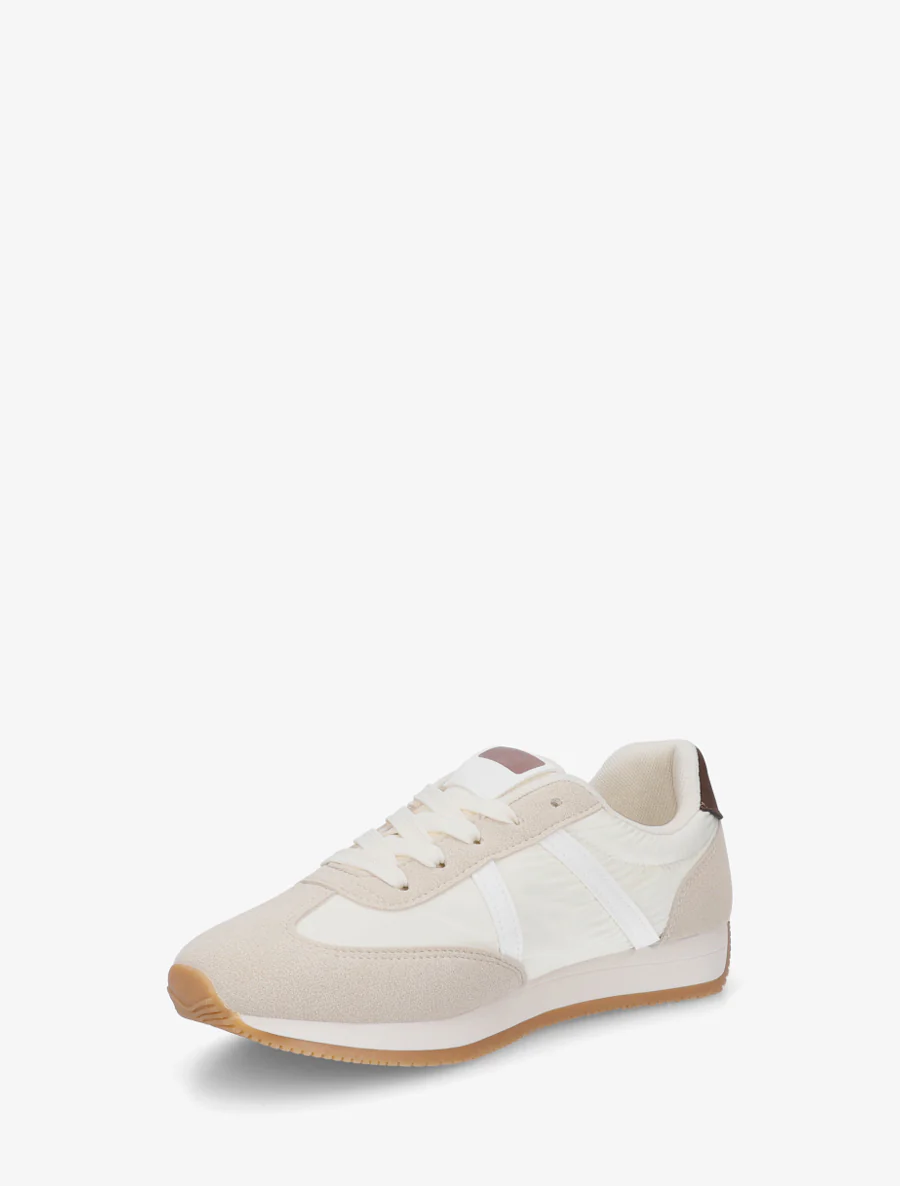 Grafische inzetstukken sneakers - Beige - Image 3