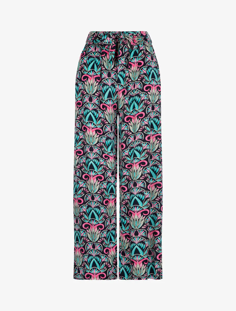 Broek met grafische prints - nachtblauw - Image 2