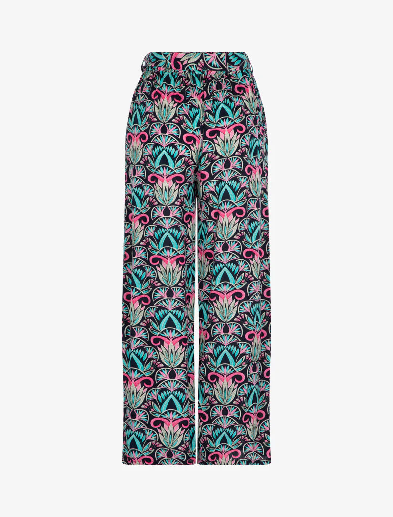 Broek met grafische prints - nachtblauw - Image 3
