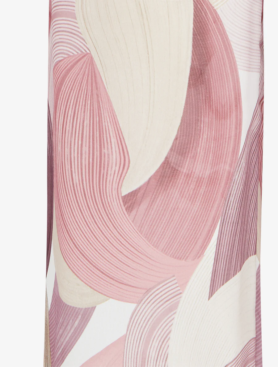 Grafische print vloeiende broek - Oudroze - Image 3