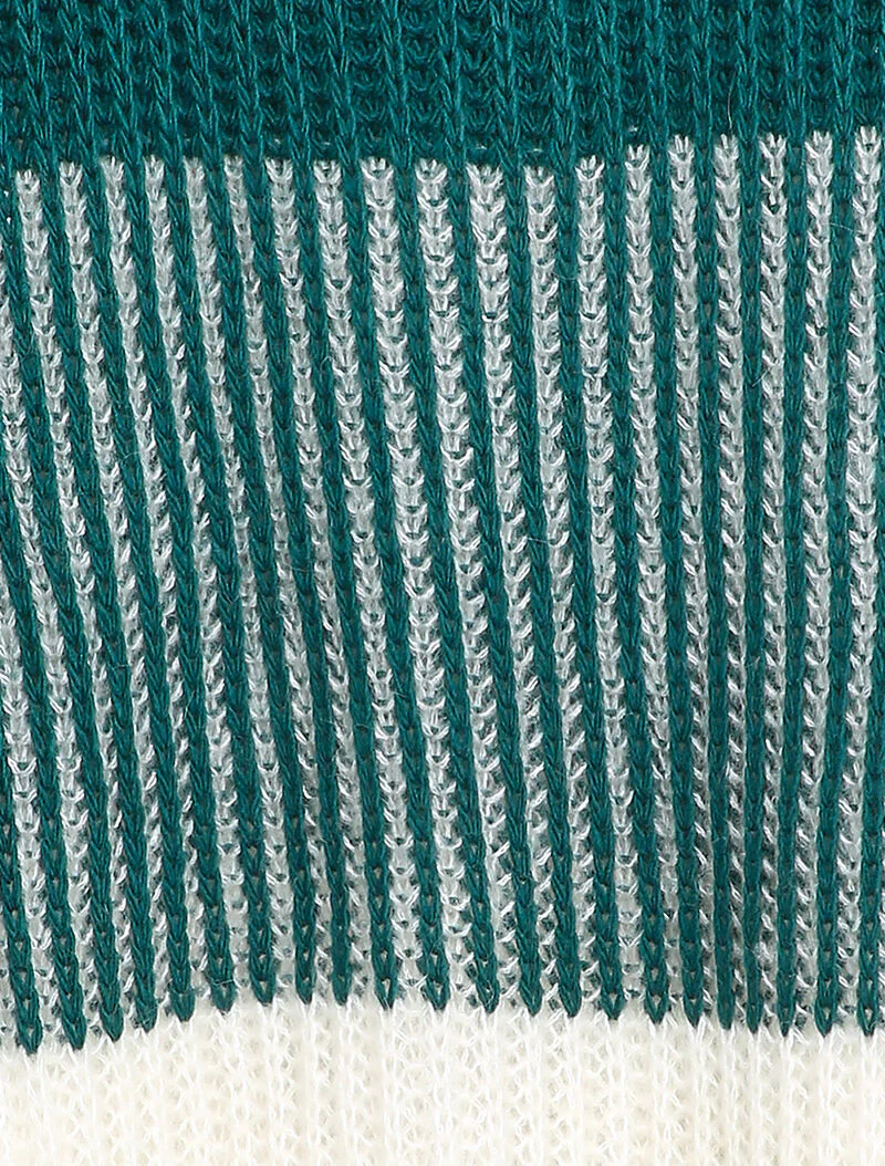 Grofgebreide contrasterende trui - Eendblauw - Image 3