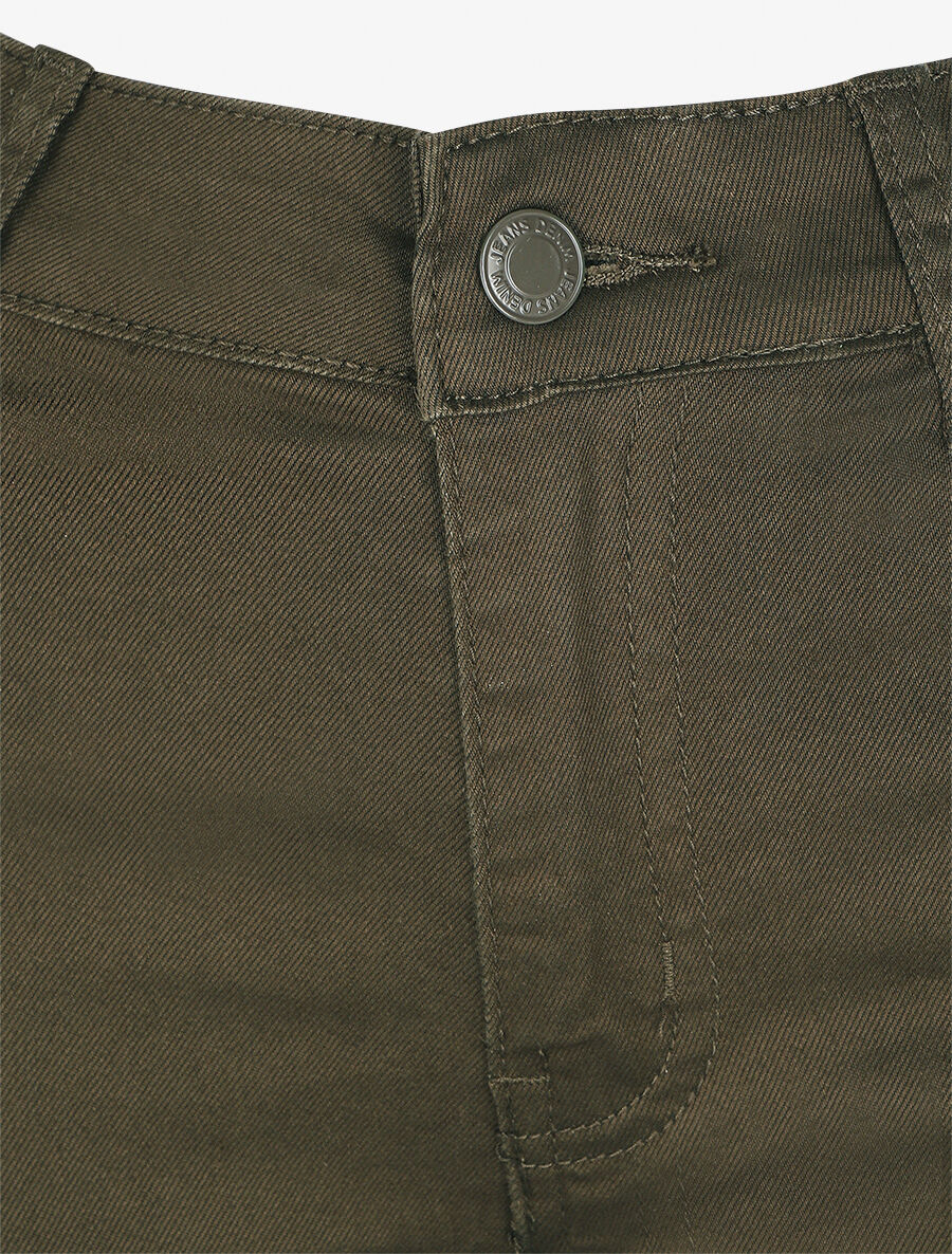 Grote maat push-up skinny jeans - Kakigroen - Image 3