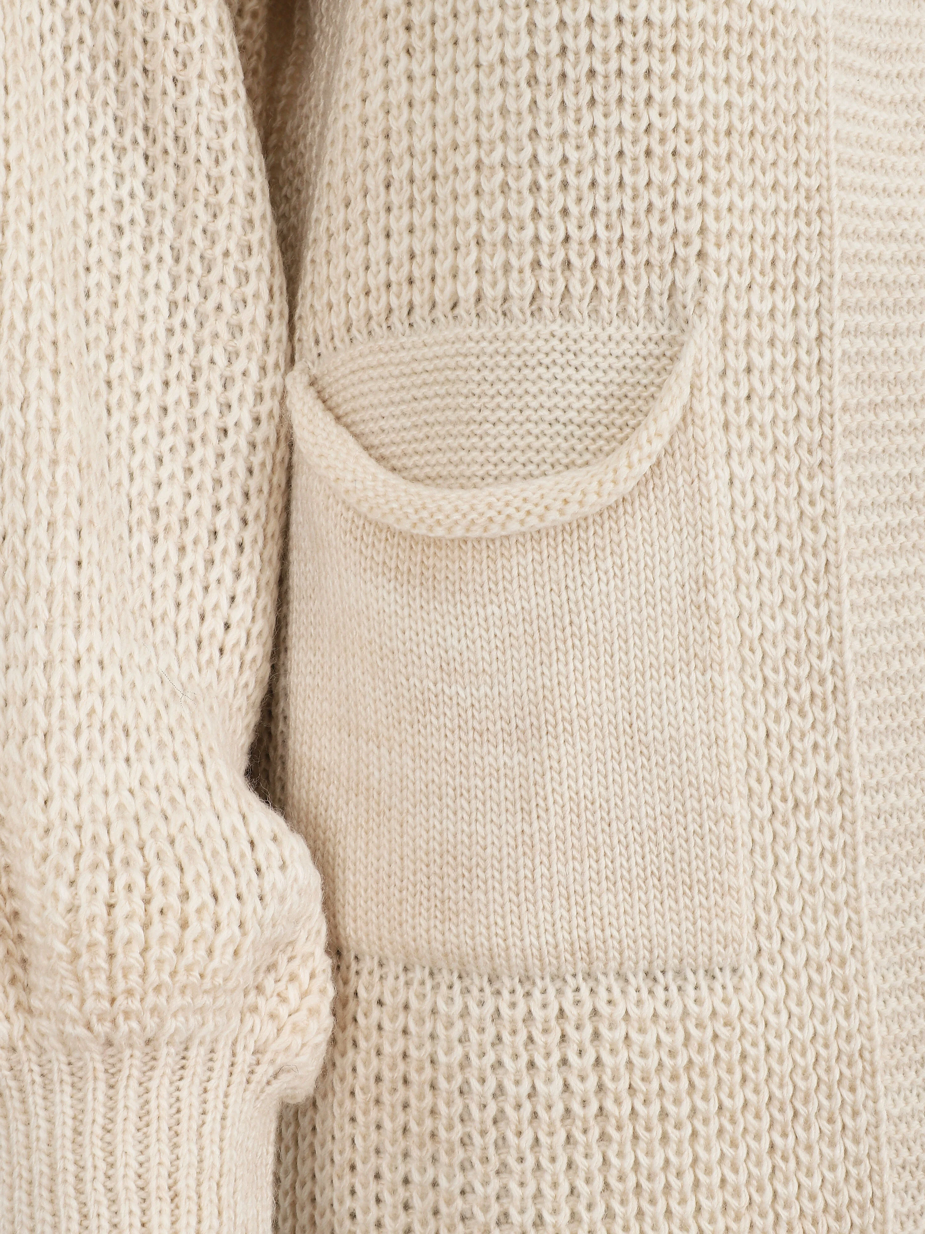 Halflang vest met ballonmouwen - Beige - Image 3