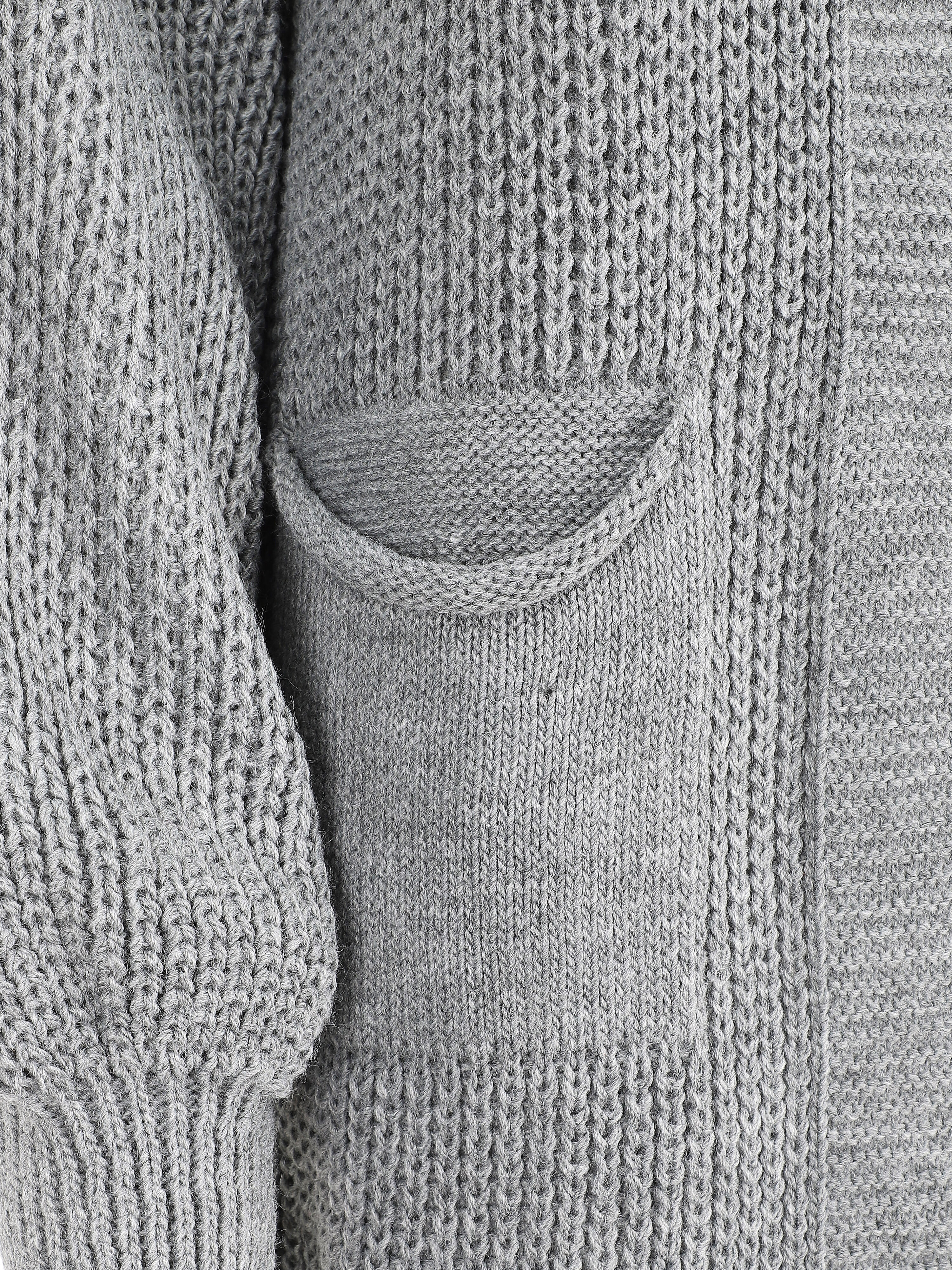 Halflang vest met ballonmouwen - grijs - Image 3