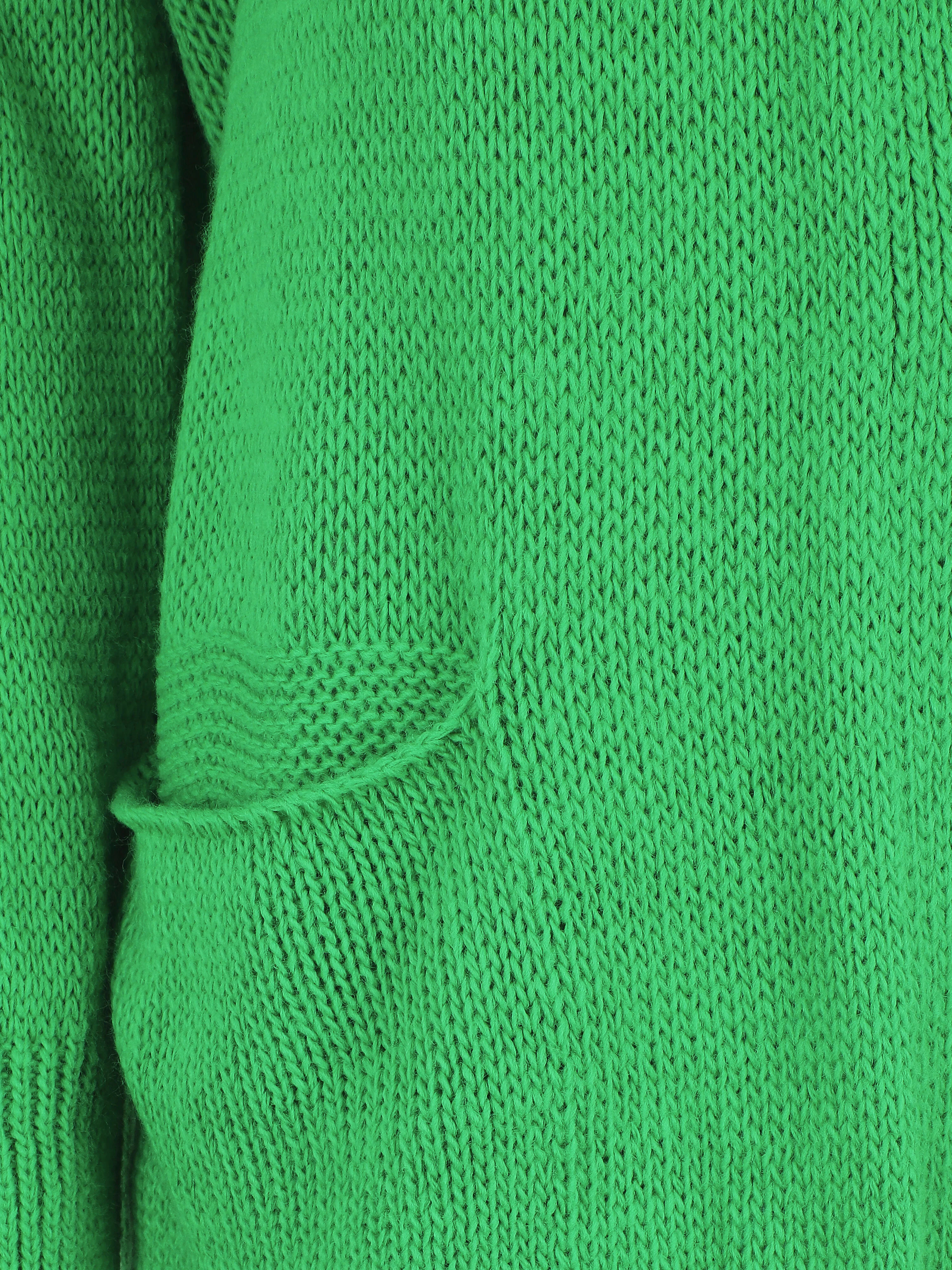 Halflang vest met capuchon - groen - Image 3