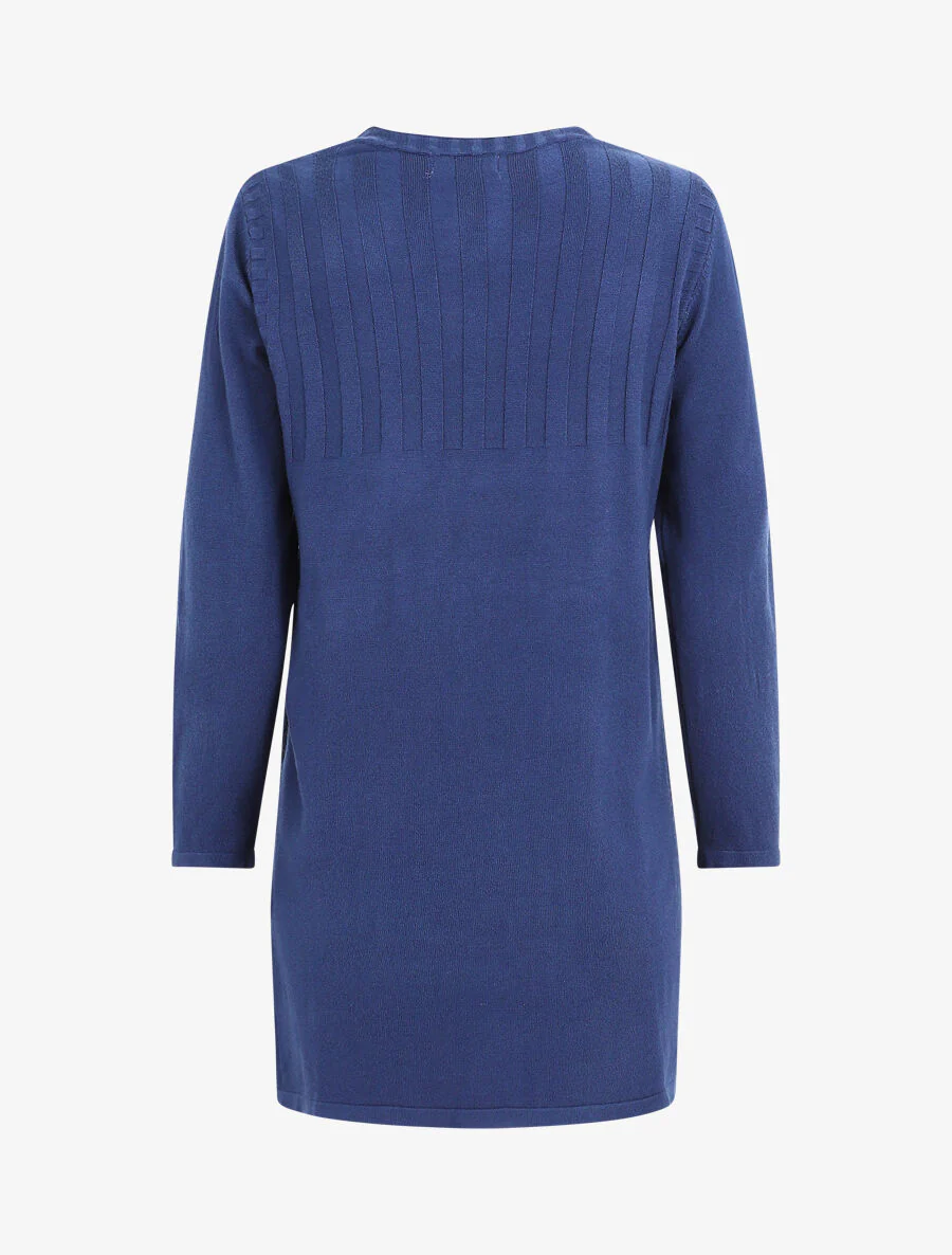 Halflang vest met lange mouwen - blauw - Image 2