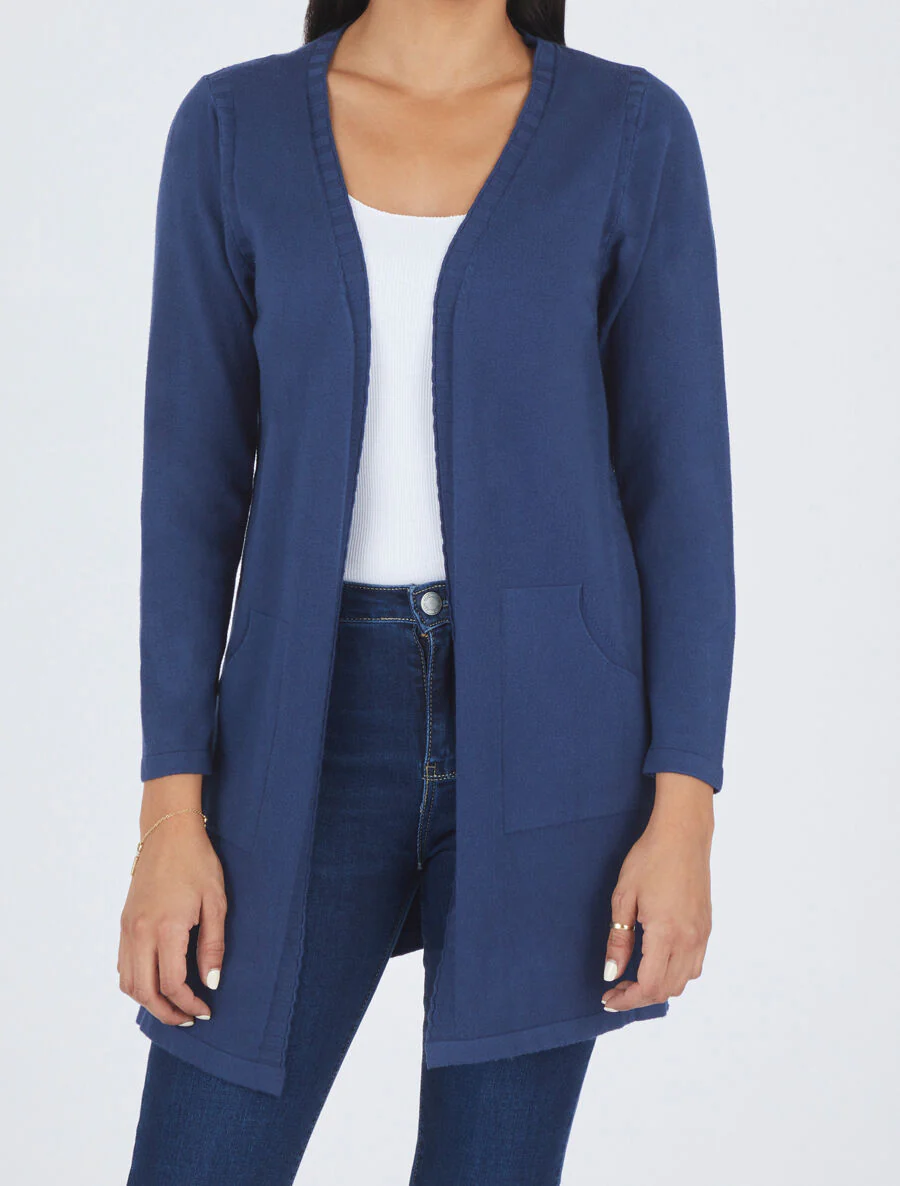 Halflang vest met lange mouwen - blauw - Image 4