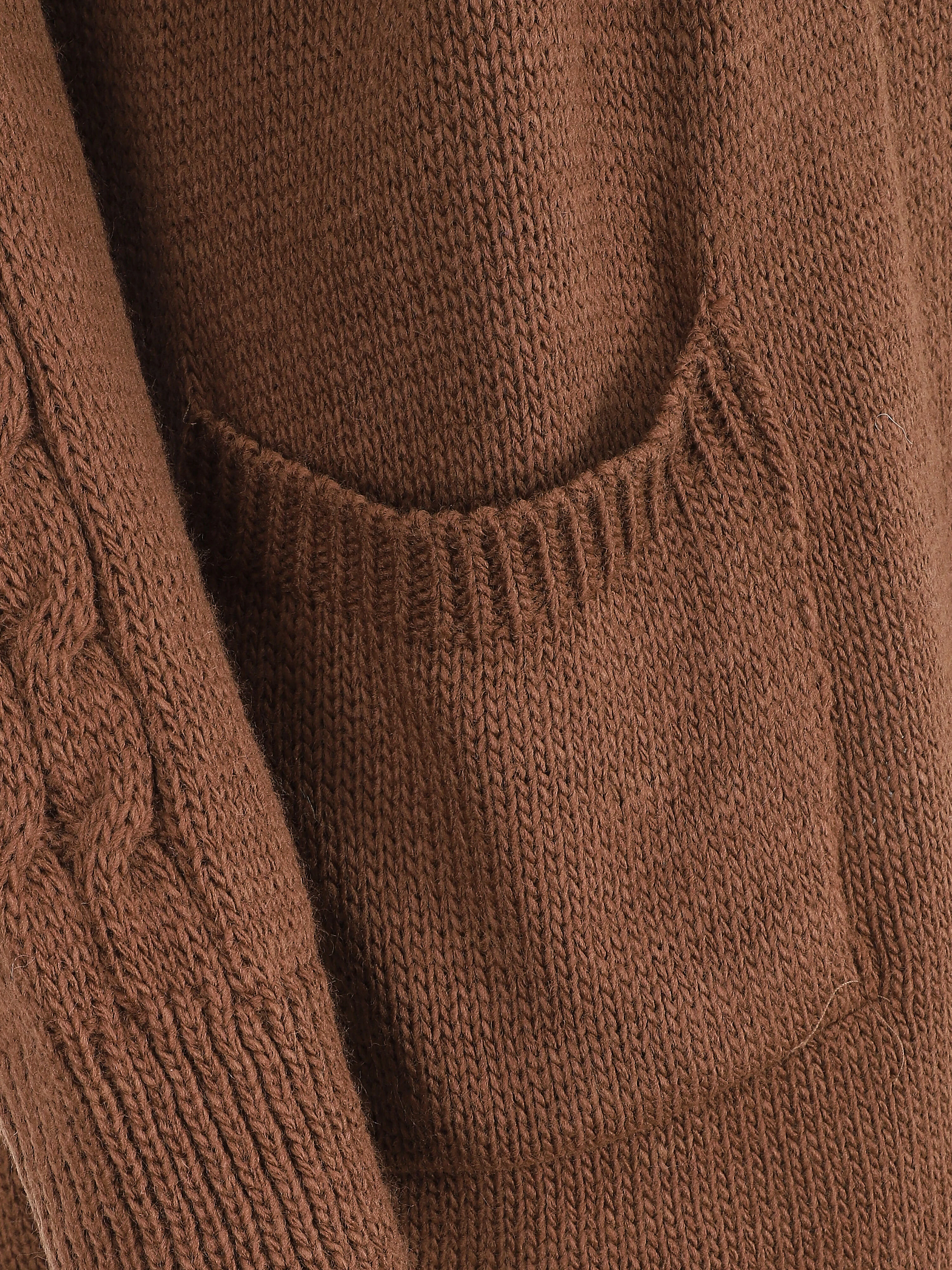 Halflang vest met opgestikte zakken - bruin - Image 3