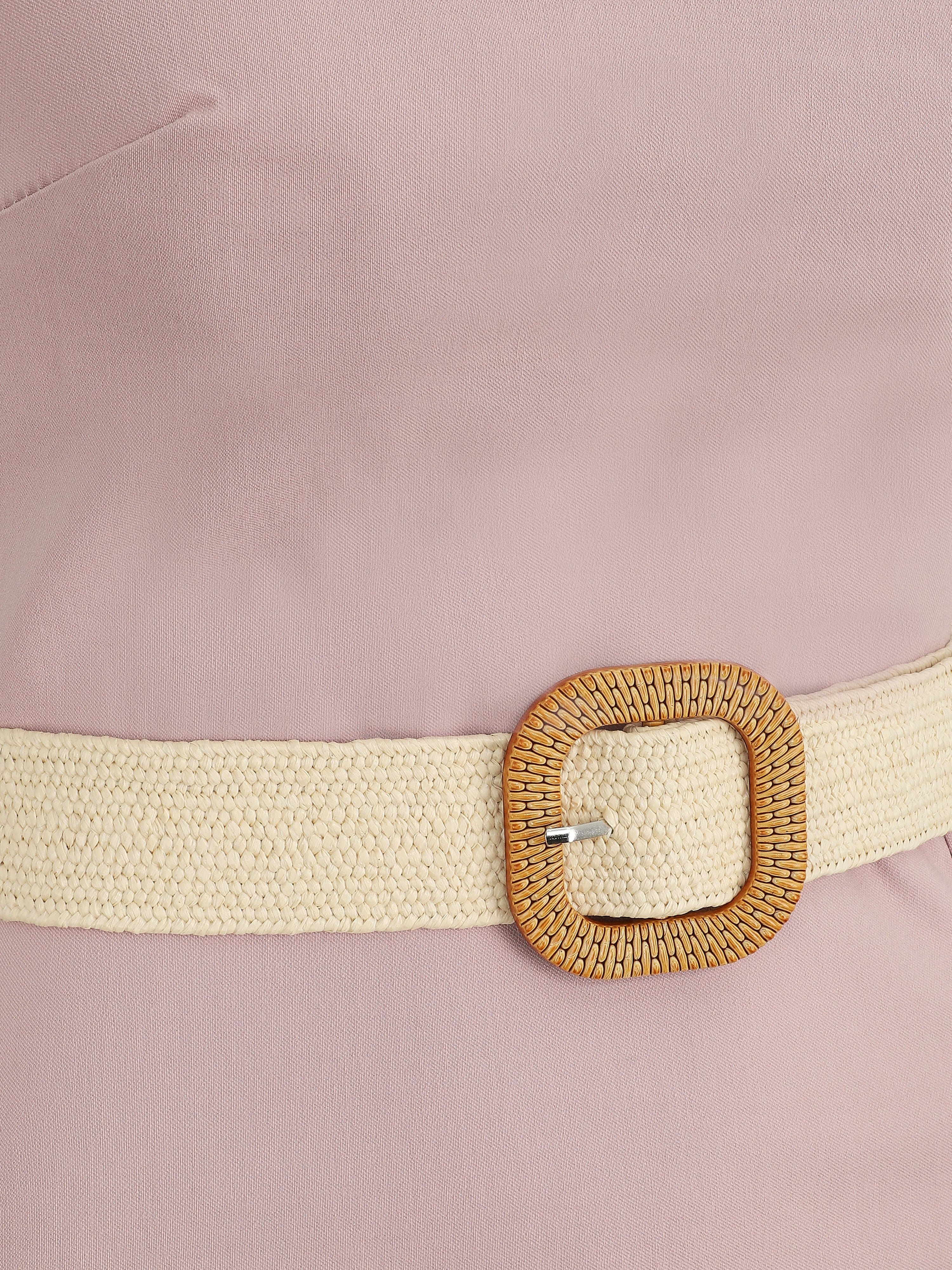 Halflange gespleten jurk - Roze - Image 3