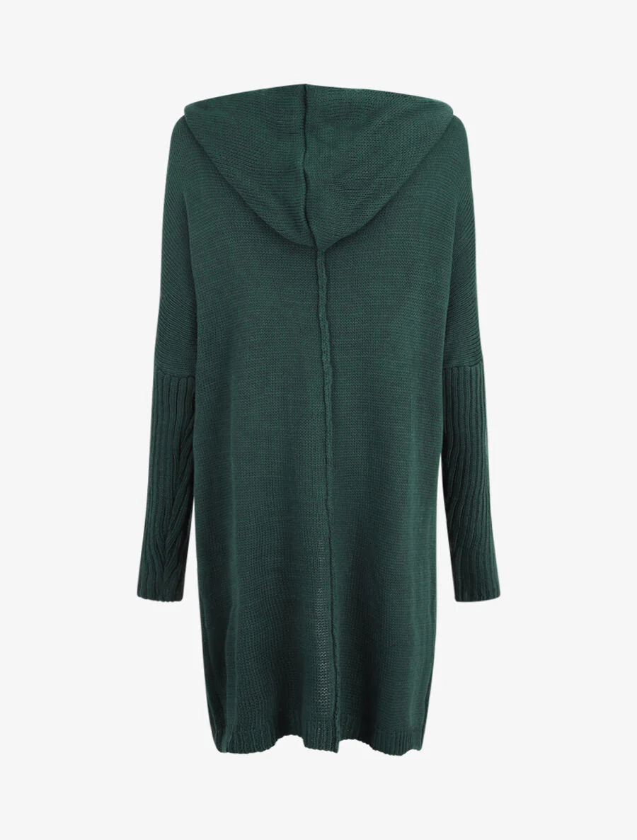Halflange hoodie - Dennengroen - Image 2