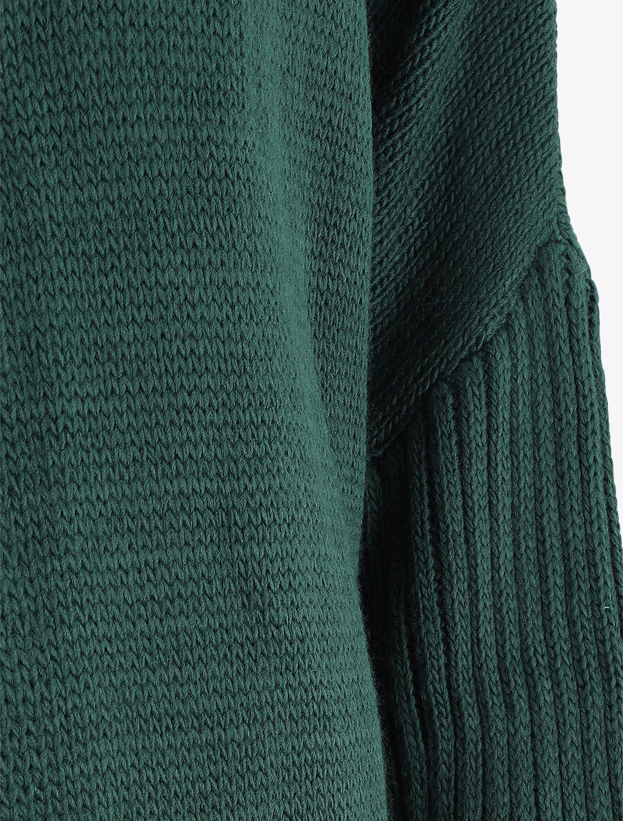 Halflange hoodie - Dennengroen - Image 3