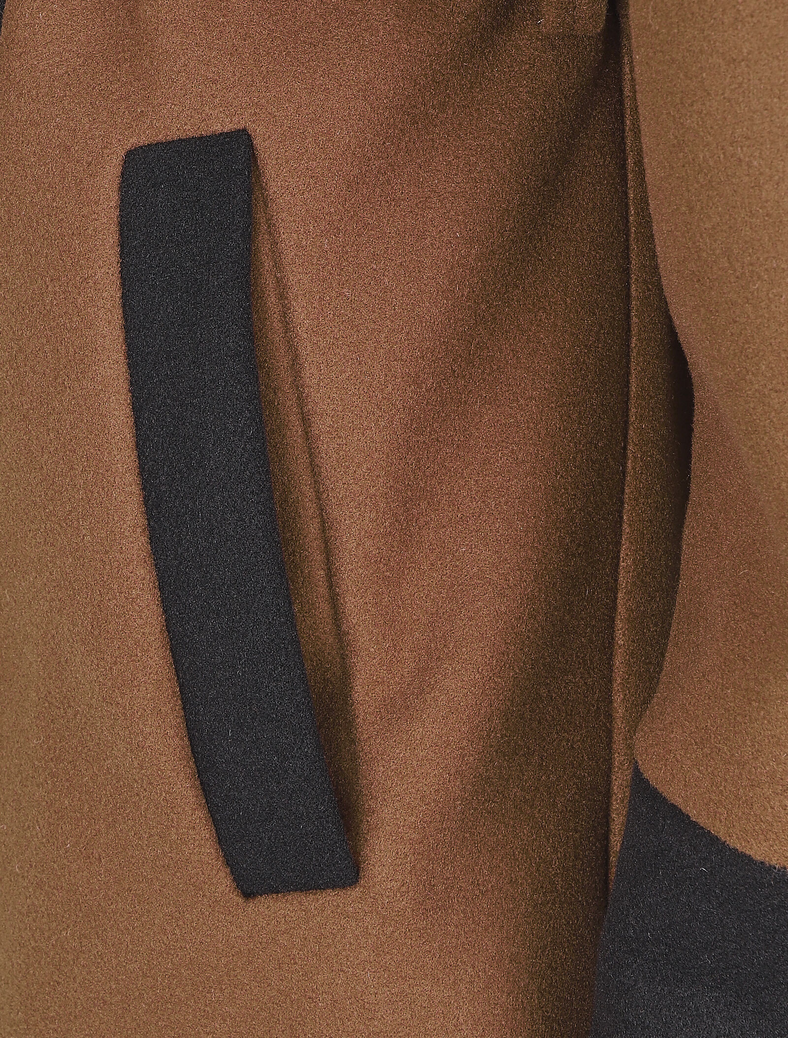 Halflange jas van wolmix - bruin - Image 3