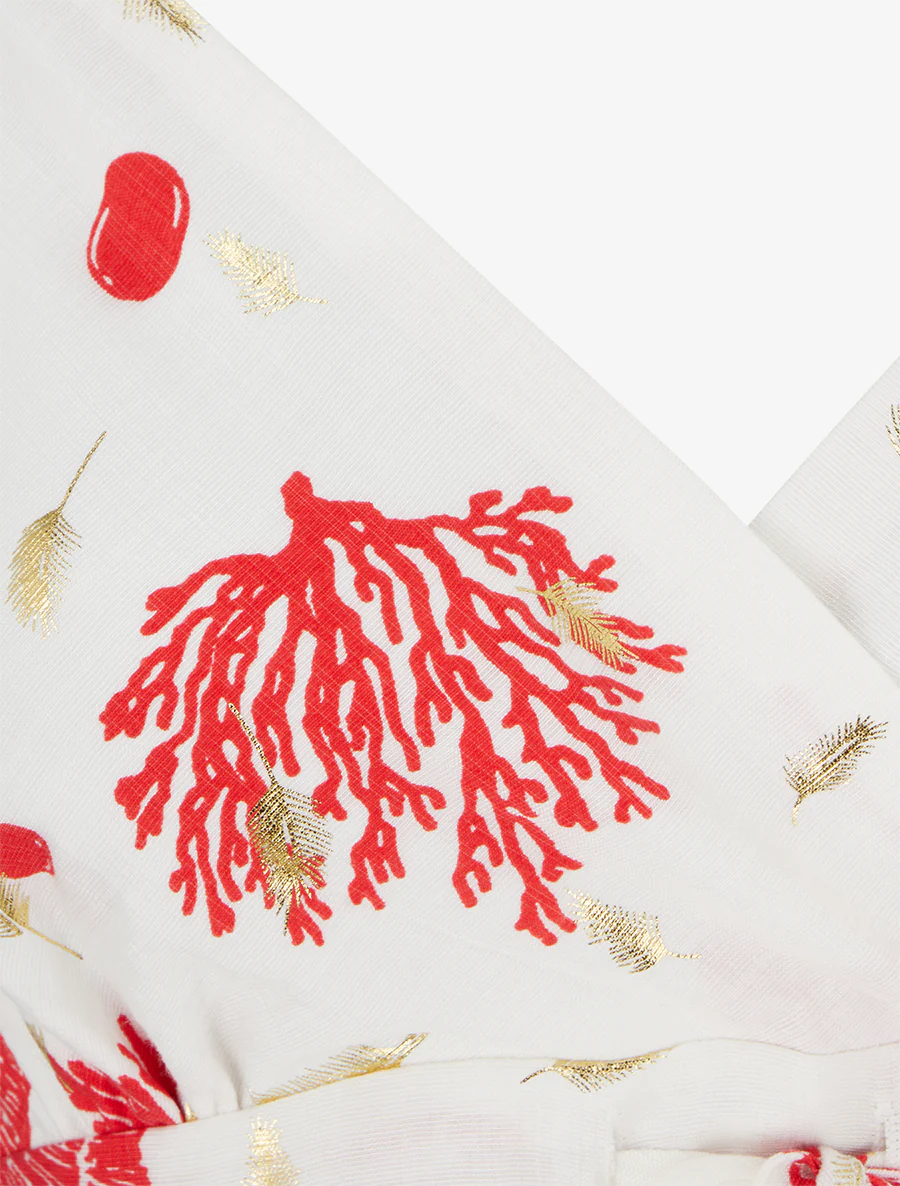 Halflange jurk met matrozenprint - Rood - Image 3