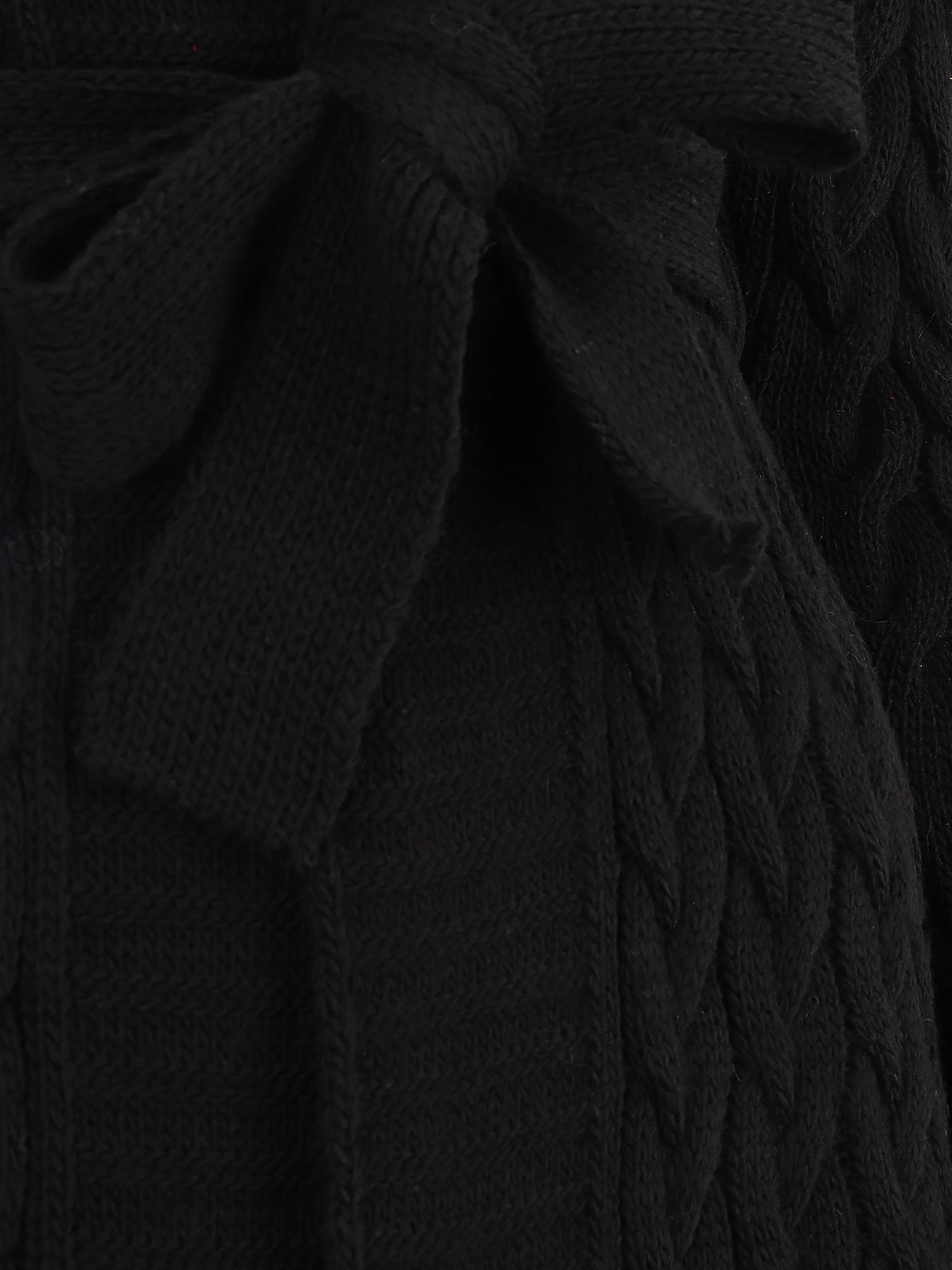 Halflange open vest met sjaalkraag - Zwart - Image 3