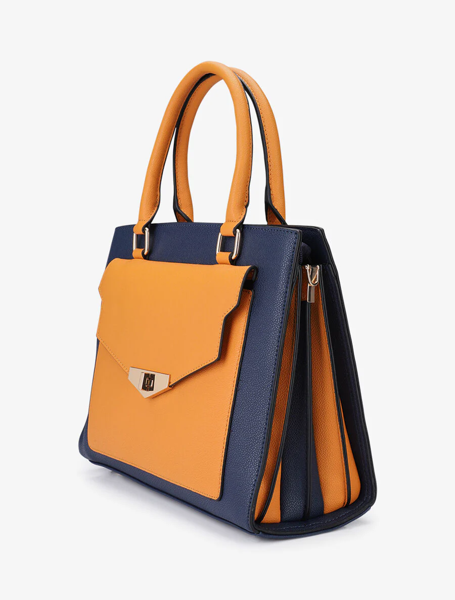 Handtas Agathe - Marine/mosterd - Image 2
