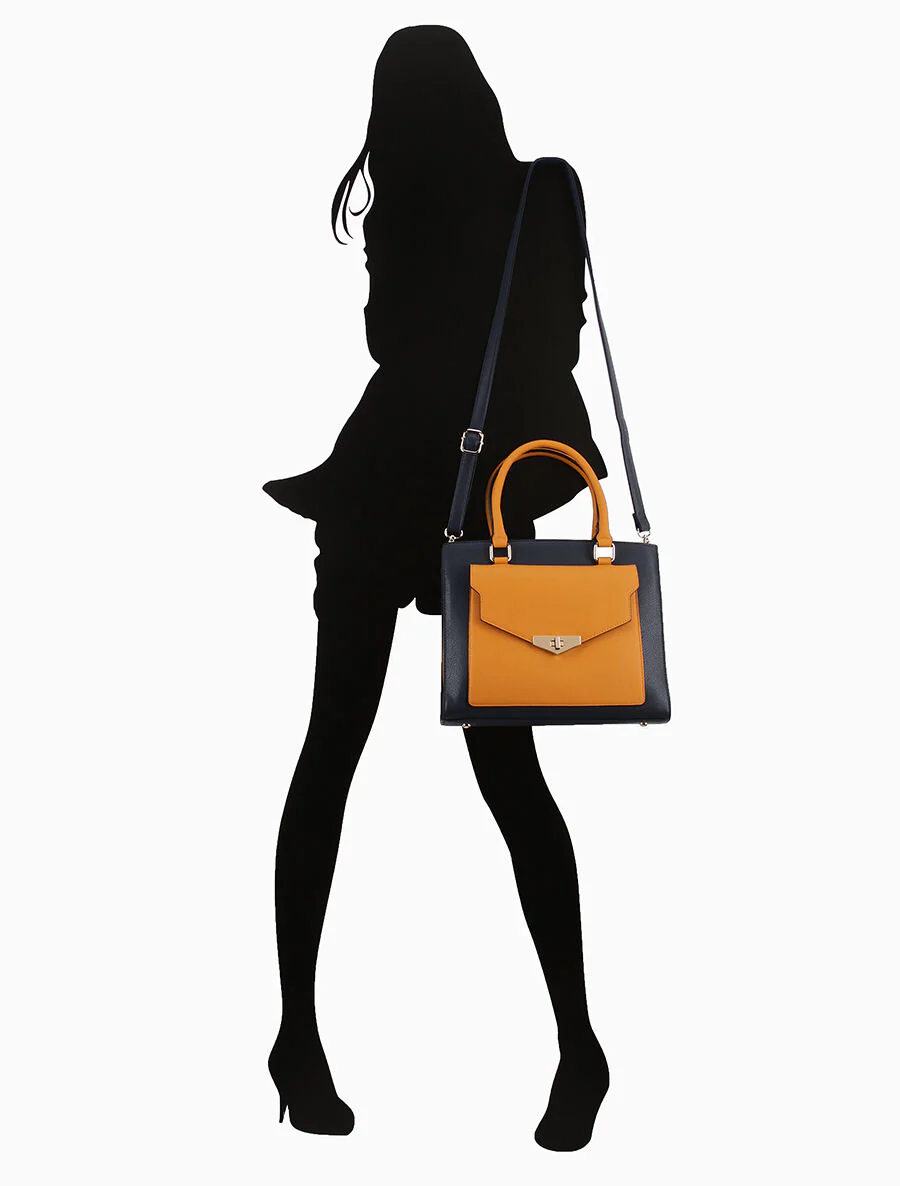 Handtas Agathe - Marine/mosterd - Image 5