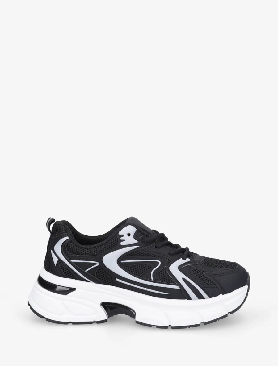 Hardloopschoenen van canvas stijl - Zwart