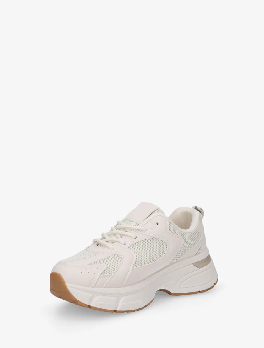 Hardloopschoenen van canvas stijl - Beige - Image 3