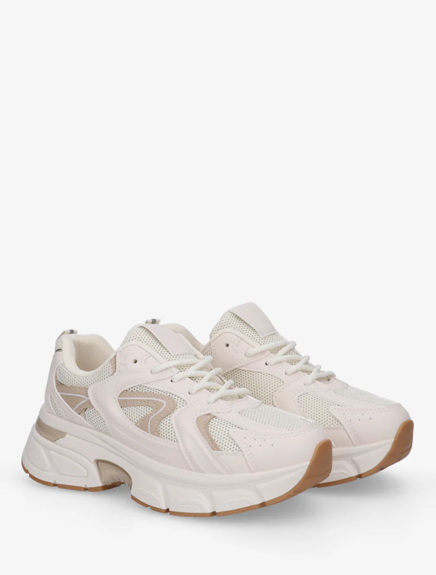 Hardloopschoenen van canvas stijl - Beige - Image 4