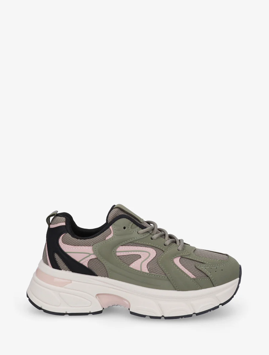 Hardloopschoenen van canvas stijl - Kaki