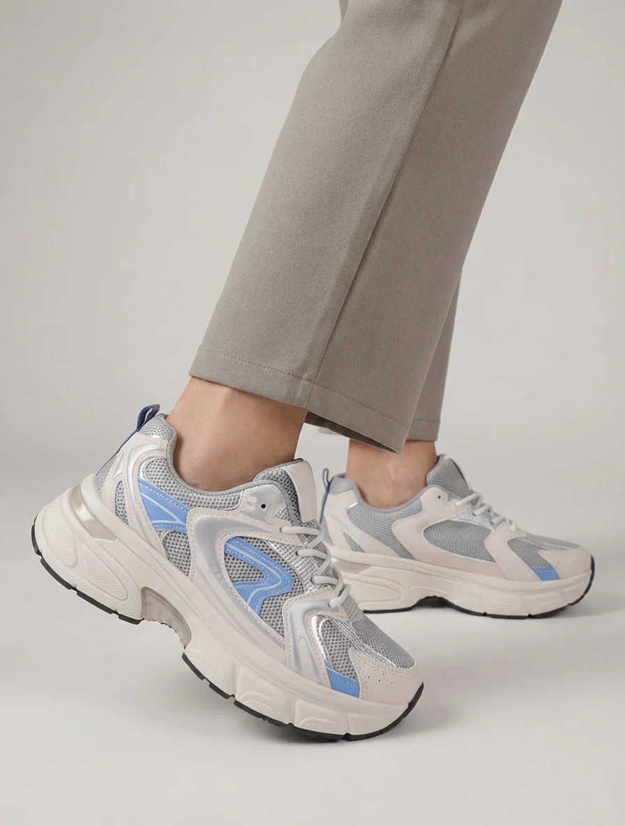Hardloopschoenen van canvas stijl - Grijs - Image 5